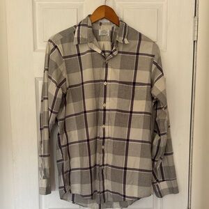 Bloomingdale’s Plaid Men's Shirt in Gray and Purple
